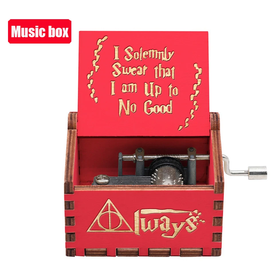 حار العتيقة منحوتة خشبية كرنك اليد بوتر صندوق تشغيل الموسيقى الشكل عيد الميلاد هدية عيد ميلاد 2025 رائجة البيع