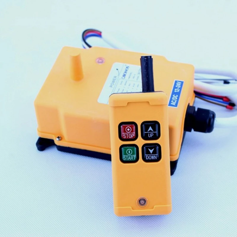 High Quality HS-4 Industrial Controller 4 Keys 1Receiver+ 1Transmitter Hoist Wireless Crane Radio Remote Control System