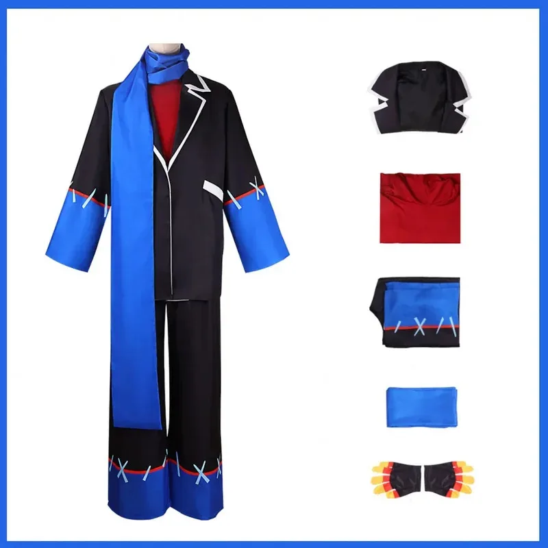 أنيمي لعبة Undertale فريسك تأثيري حلي خطأ Sans الأسود موحدة معطف وشاح الكبار رجل هالوين كرنفال البدلة ؛ 8's ، 6;