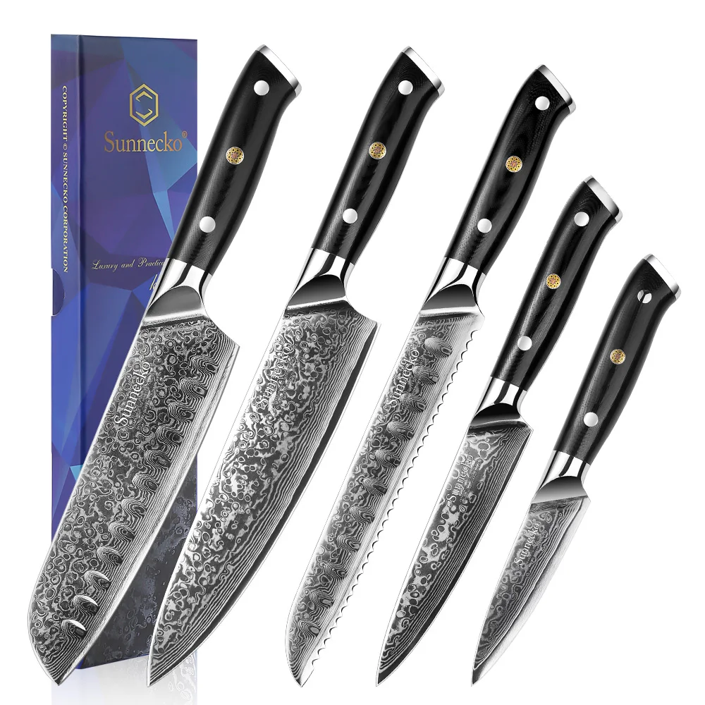 

Sunnecko Chef's Knives High Quality VG10 Damascus Steel Meat Cutting Knife Sharp Vegetable Fruit Paring Slicing Kitchen Knife