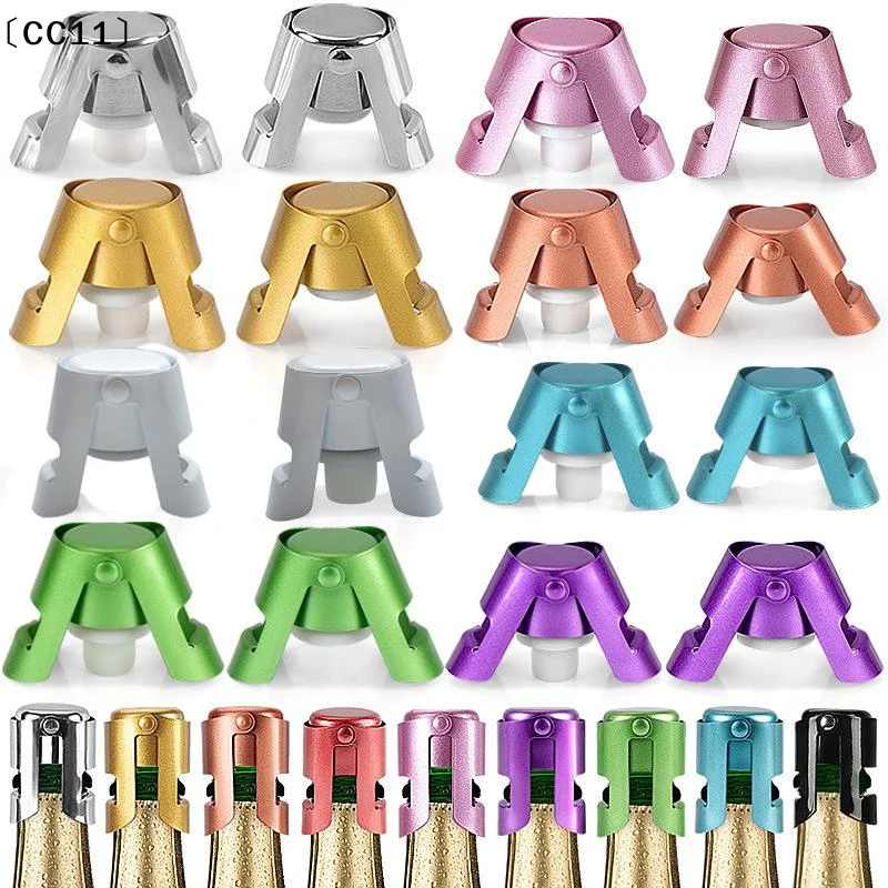 Wine Bottle Stopper Wine Beer Bottle Cork Plug Stainless Steel Champagne Sparkling Stopper Bar Tool 1PC Sealing Bottle Cap〔CC11〕