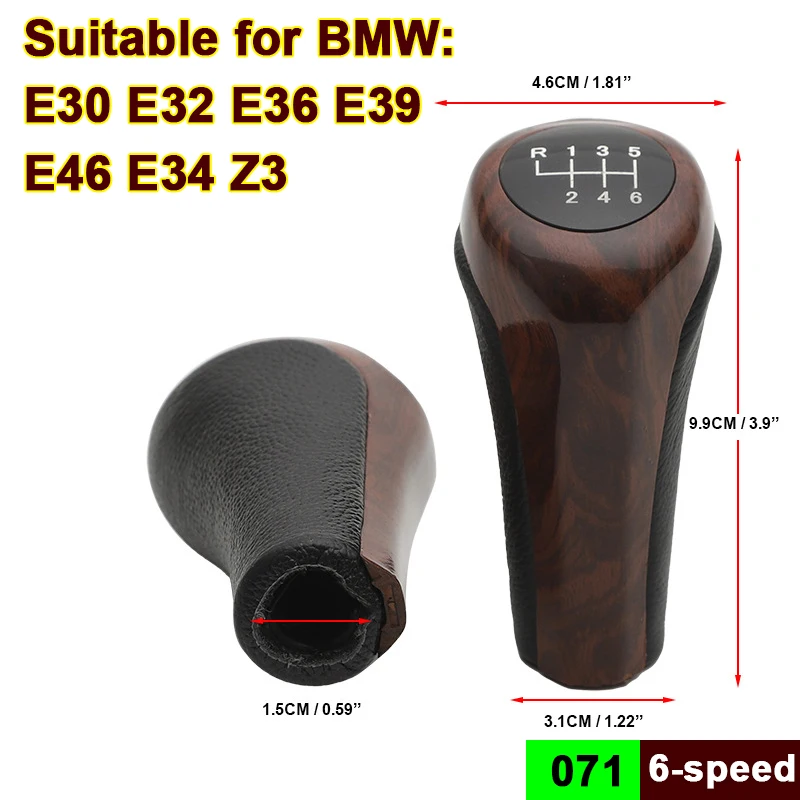

BMW Gear Shift Knob for E87 E53 E60 E92 E36 E46 5/6-Speed Transmission with BMW Models Shift Button Gear Level ﻿