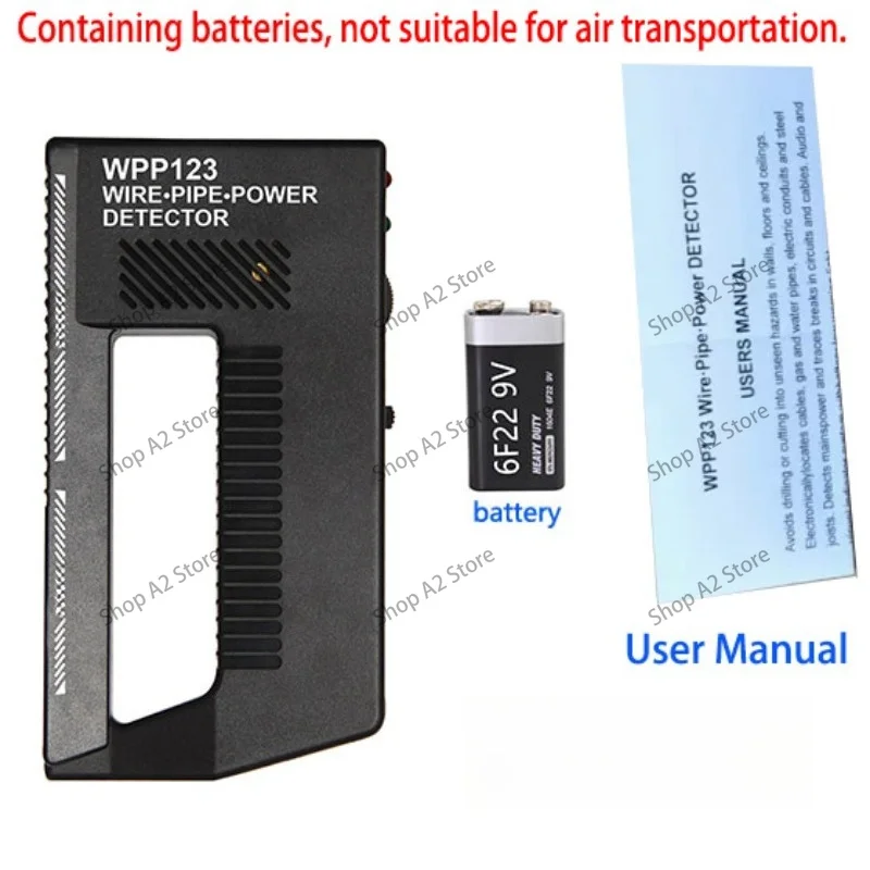 WPP123 Wire Pipe Power Detector Adjustable High Sensitivity Wall Detector Scanner Adjustable Keys Portable Metal Detector