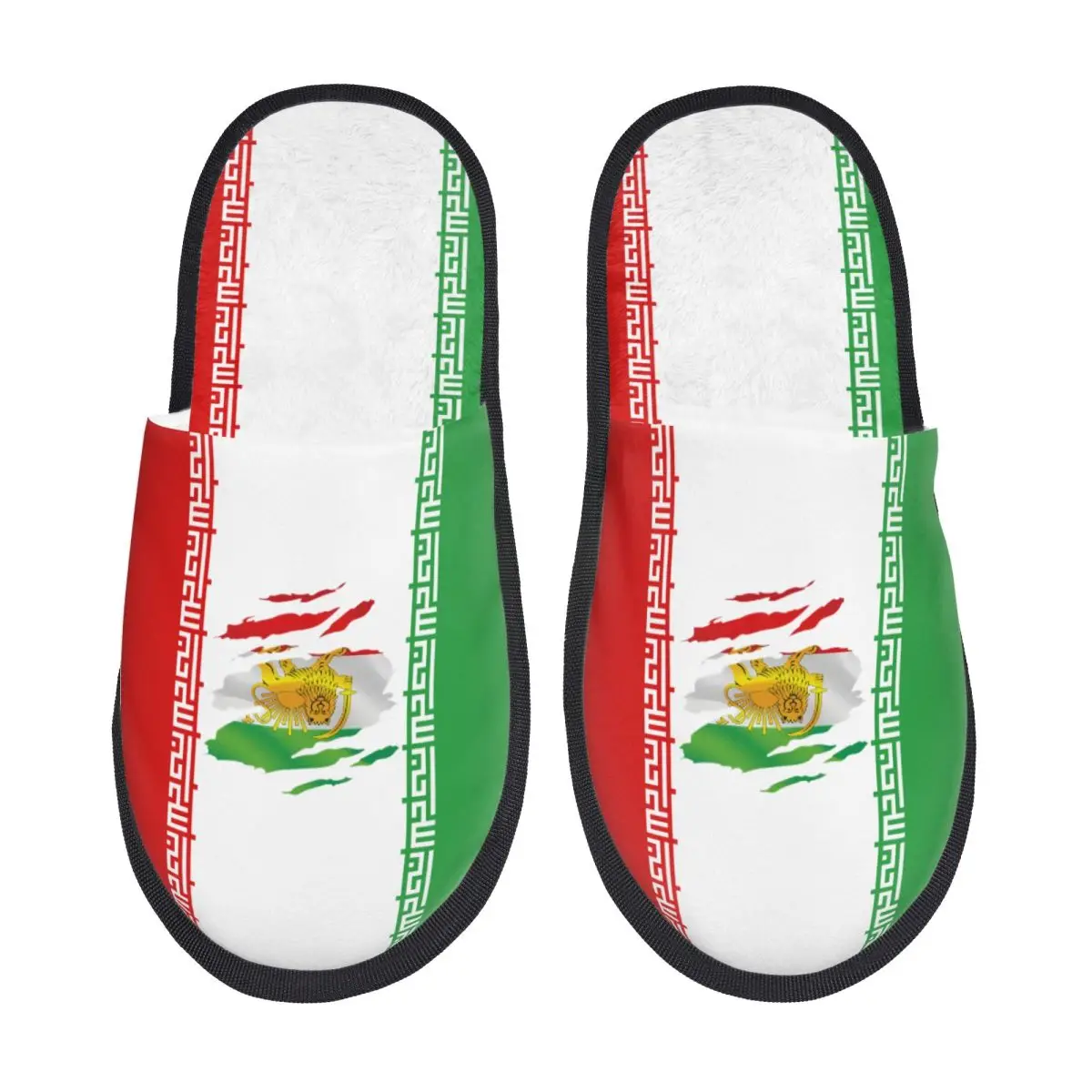 

Уютные тапочки с эффектом памяти Custom Iran Lion Sun Flag Cozy Scuff для женщин, для отеля и дома