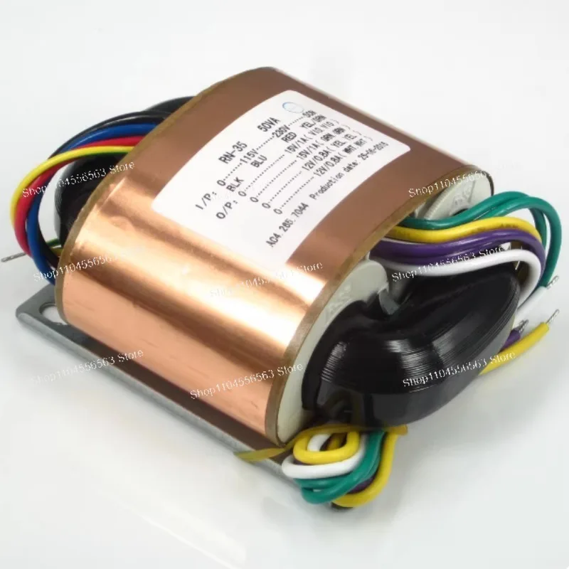

1PC 50VA 50W Audio R-Core Transformer high quality 15V +12V for preamp AMP DAC