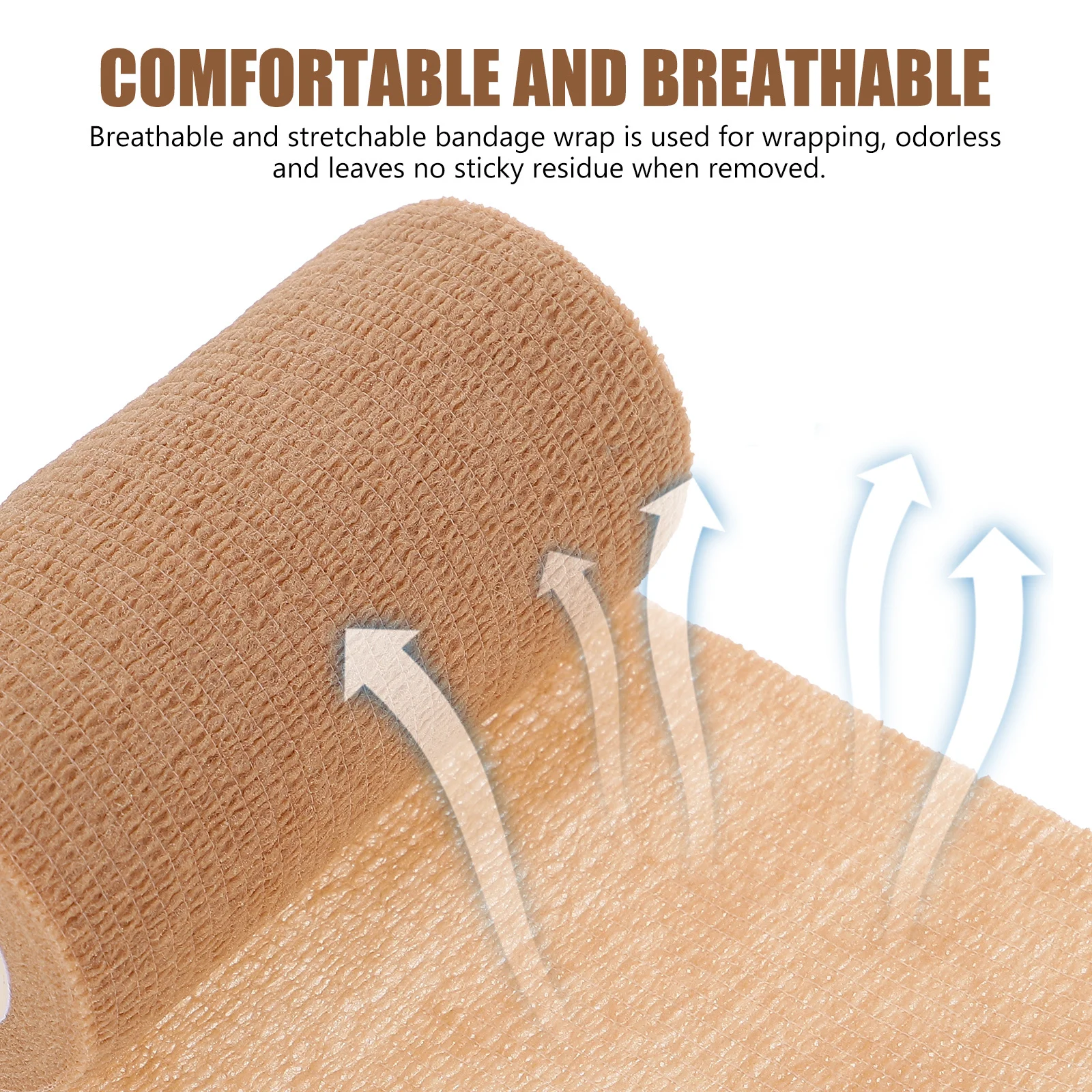 

1 Wrap Self Adhesive Breathable Elastic Bandage for Fixing Support Athletic Tape Portable Fitness Sports Supply