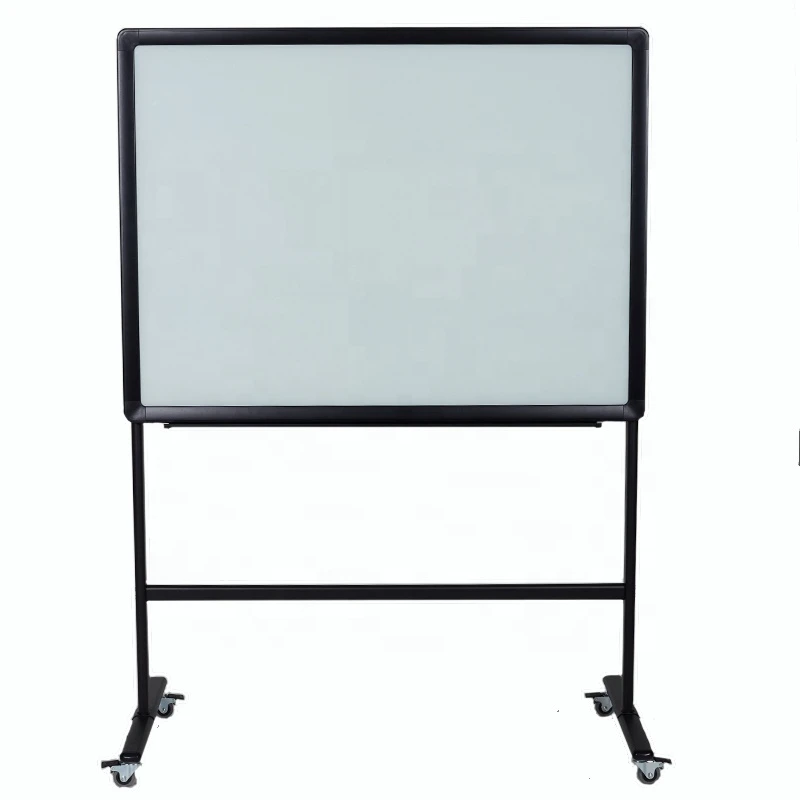 Large Mobile Magnetic Glass Dry Erase Writing Board with Transparent Tempered Safe Glass