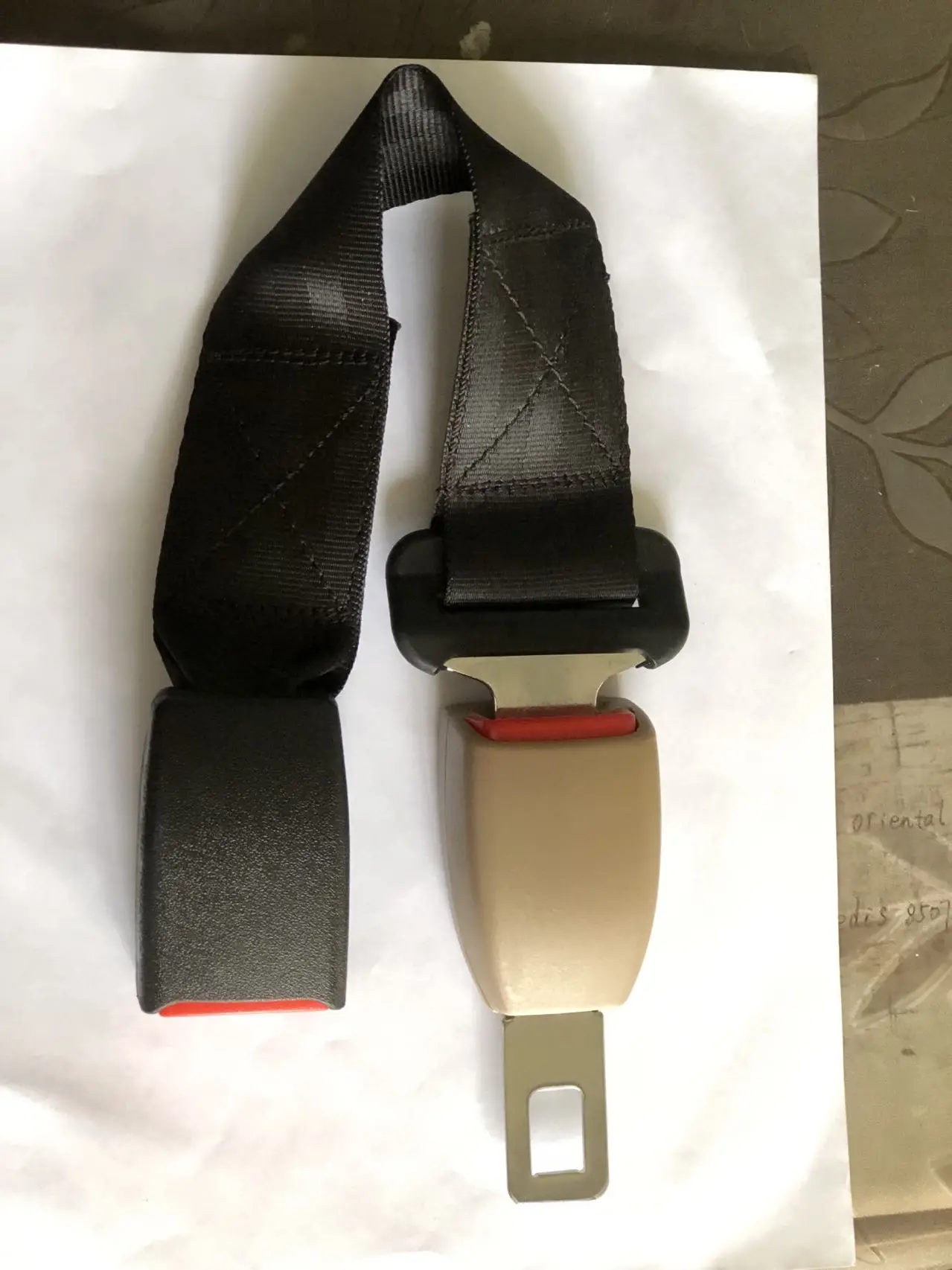 Seat Belt Extender Extension For 25mm Wide Buckle Add 110mm  Beige  Color Fit  Hyundai Santa cars