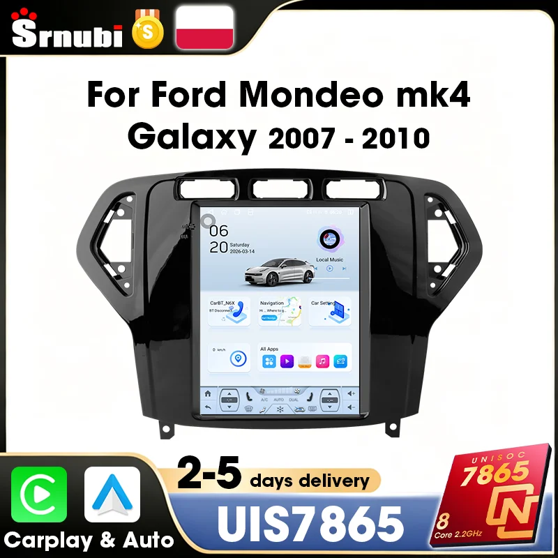 FM AM RDS Stereo Carplay Android Auto für Ford Mondeo mk4 Galaxy A/C 2007 - 2010 Autoradio Multimedia-Player GPS-Navigation UIS7865 8-Core 4G WIFI Zubehör