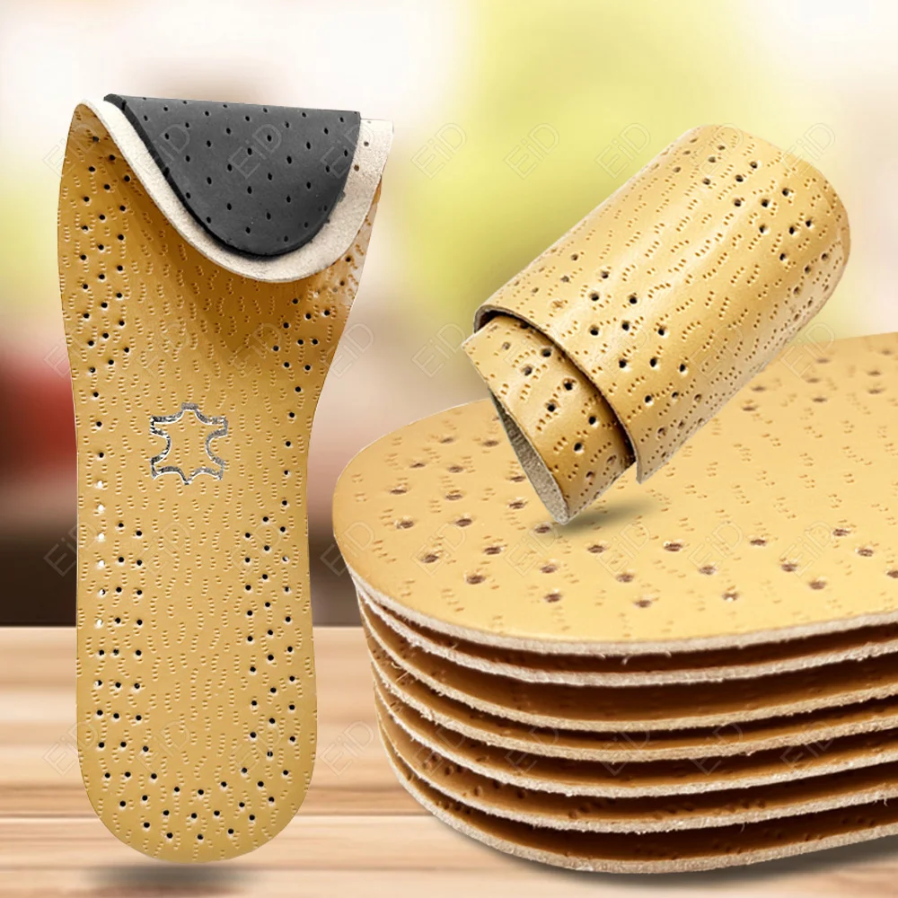 EiD Leather Insole For Shoes Men women Comfortable Deodorant Orthotic Insoles Flat Feet Lightweight Pu Leather Flats Shoe Soles