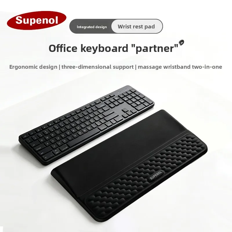 Custom Mechanical Keyboard Wrist Rest, One-Piece Memory Foam, 2-in-1 Palm & Wrist Support, Premium Office Desk Pad