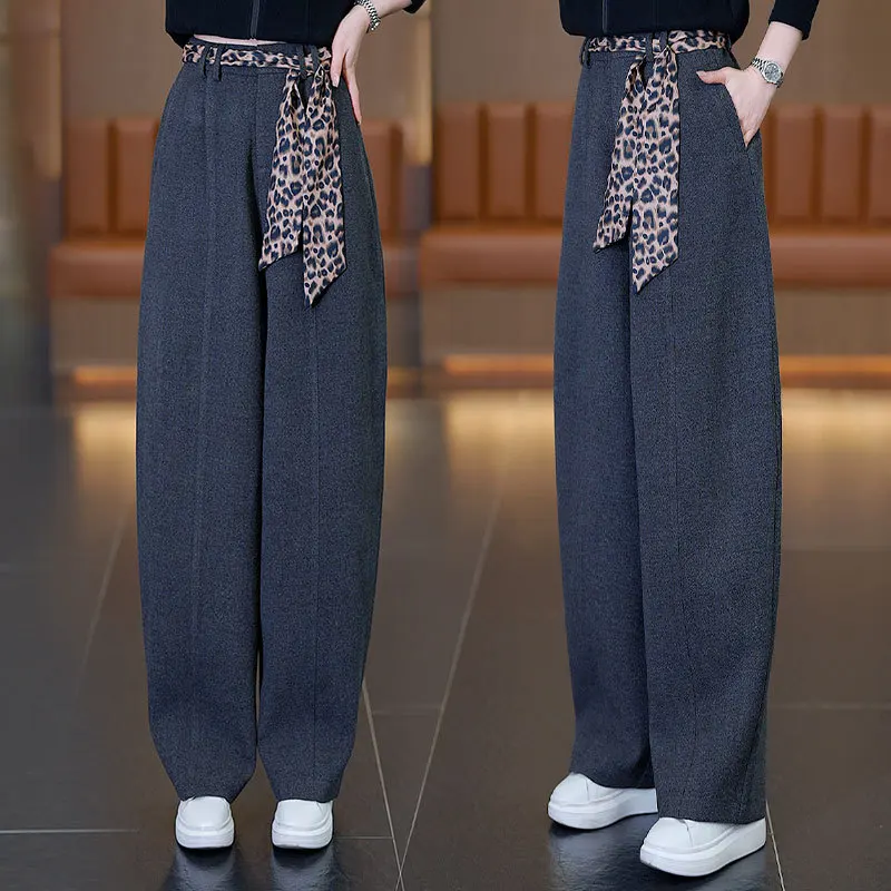 

High-Waisted Draped Slimming Banana Pants for Women