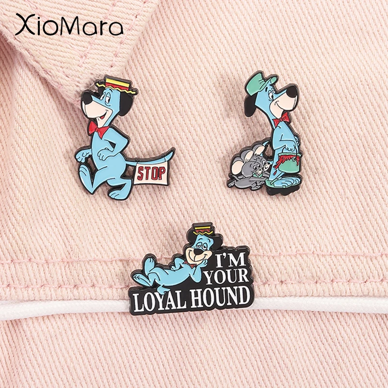 Alfileres esmaltados de animación de comedia de los años 90, broches de animales bonitos con personajes de dibujos animados, insignia de solapa, regalos de joyería para amigos