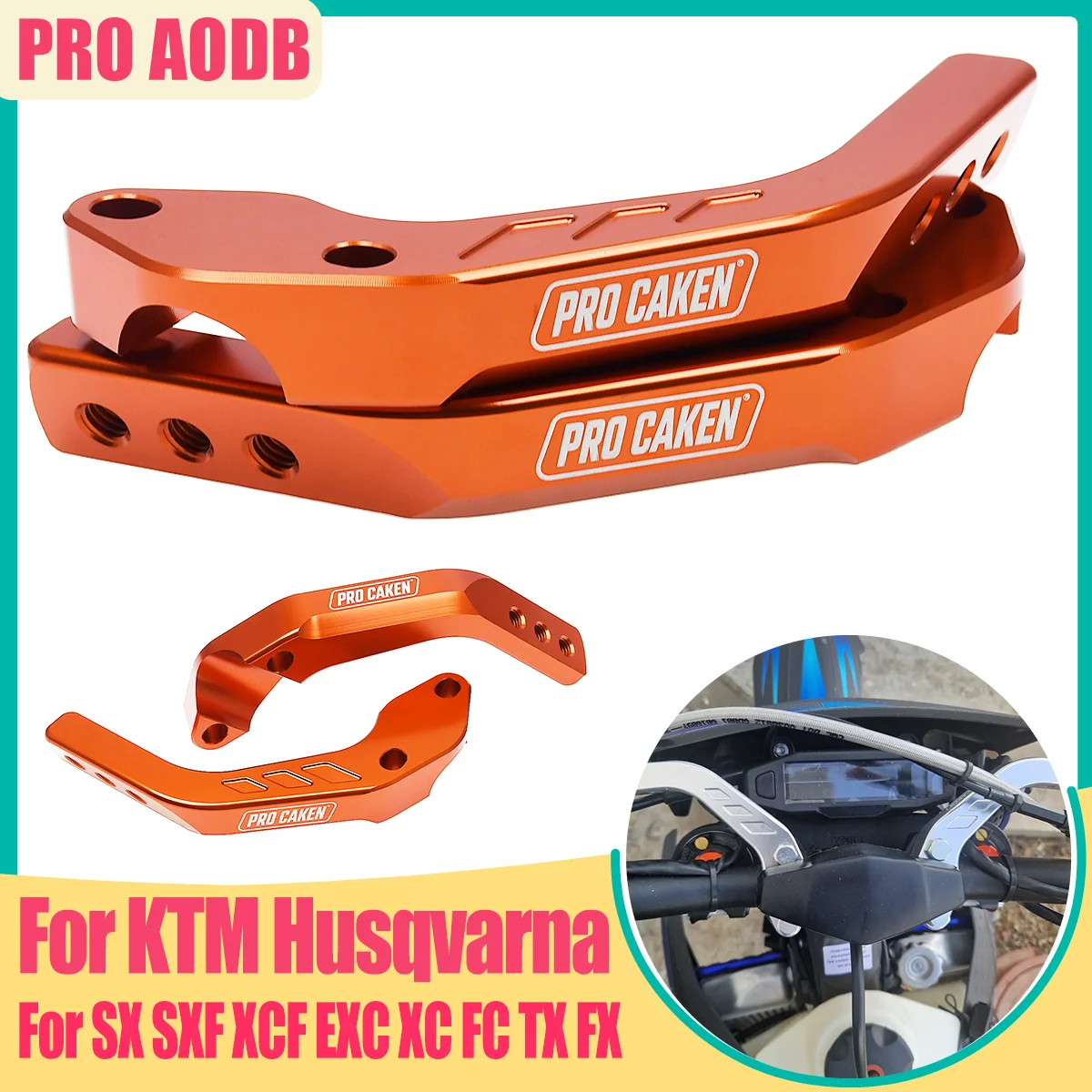 

CNC Motorcycle 1/8"28mm Handguard Support Mount Bracket Handlebar Guard Clamp For KTM Yamaha Kawasaki Suzuki Husqvarna Honda