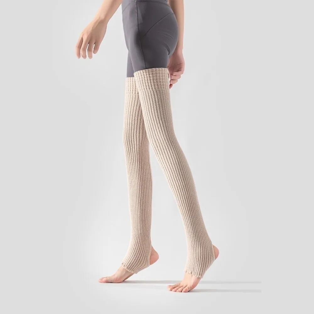 Exercising Knee High Ballet Leg Warmers Solid Color Soft Long Foot Covers Foot Cover Pilates Yoga Knitted Socks Yoga Socks