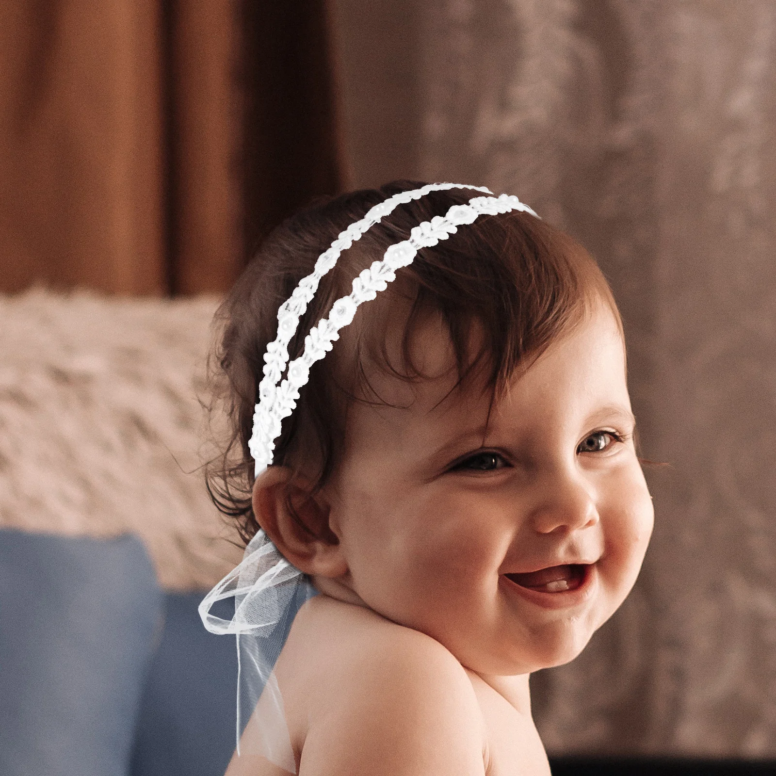 

2Pcs Double Rows Fabric Hairbands Elastic Adjustable Baby Headbands Photo Prop Newborn Toddler Accessories Hair Decor