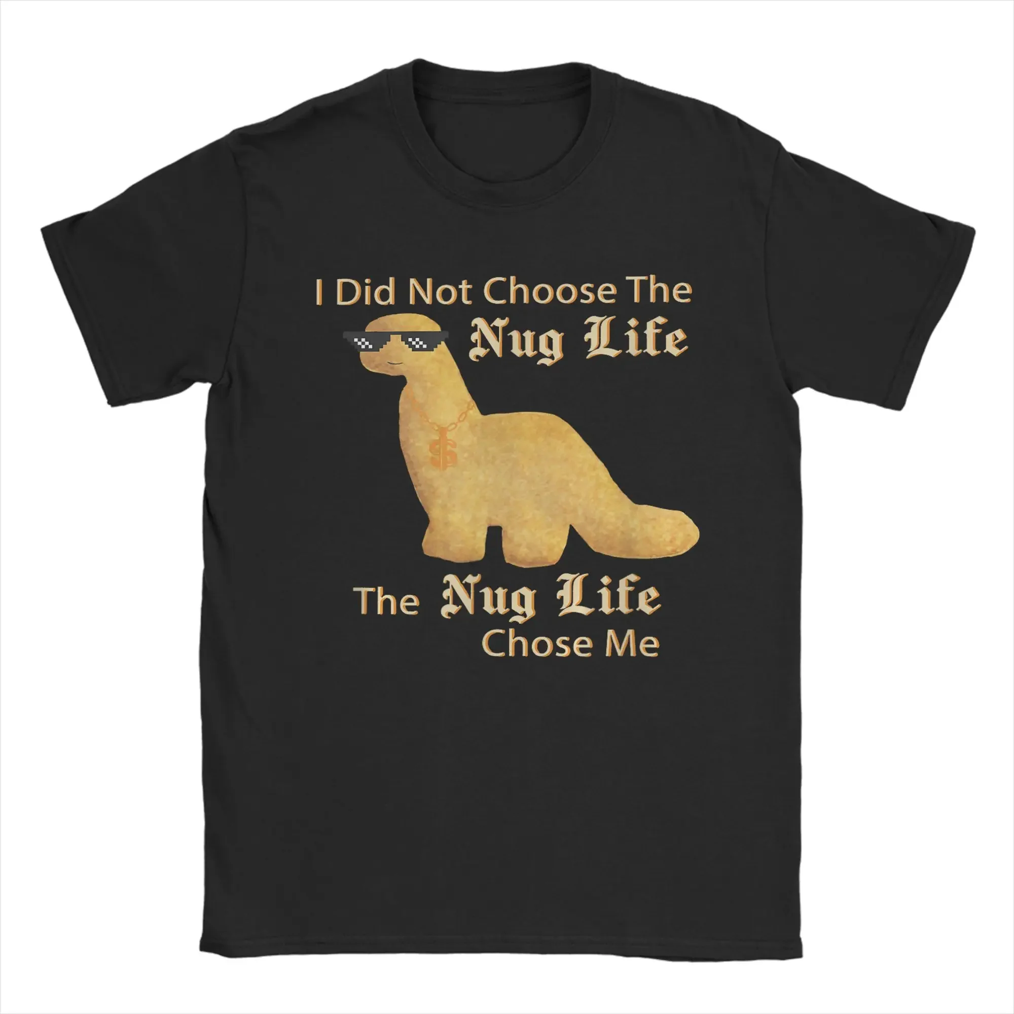 Camisetas de Hombre con Diseño de Nuggets de Pollo, Nug Life, Dinosaurio, Camiseta Novedosa de Manga Corta
