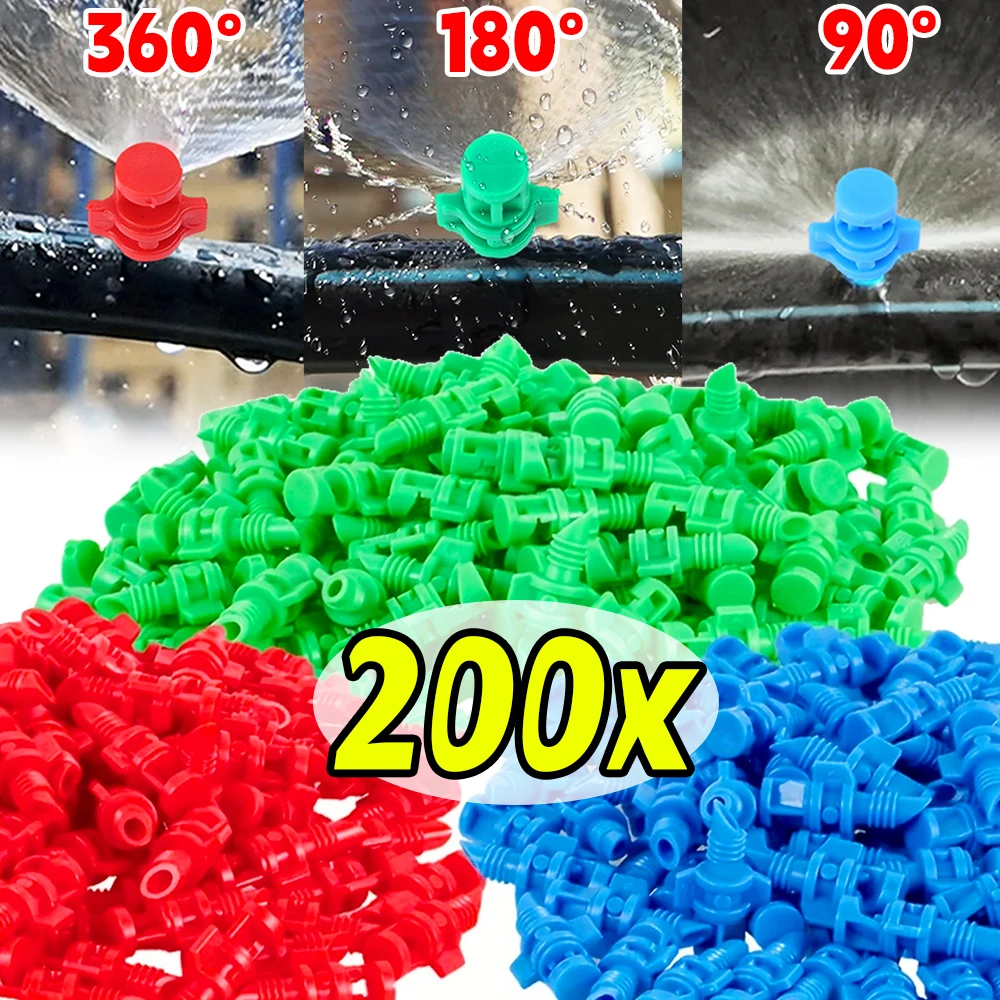 【セール中】20/200 個マイクロ芝生水スプレーミストノズル 90/180/360 コーナースプリンクラー園芸植物噴霧灌漑ミニスプリンクラー
