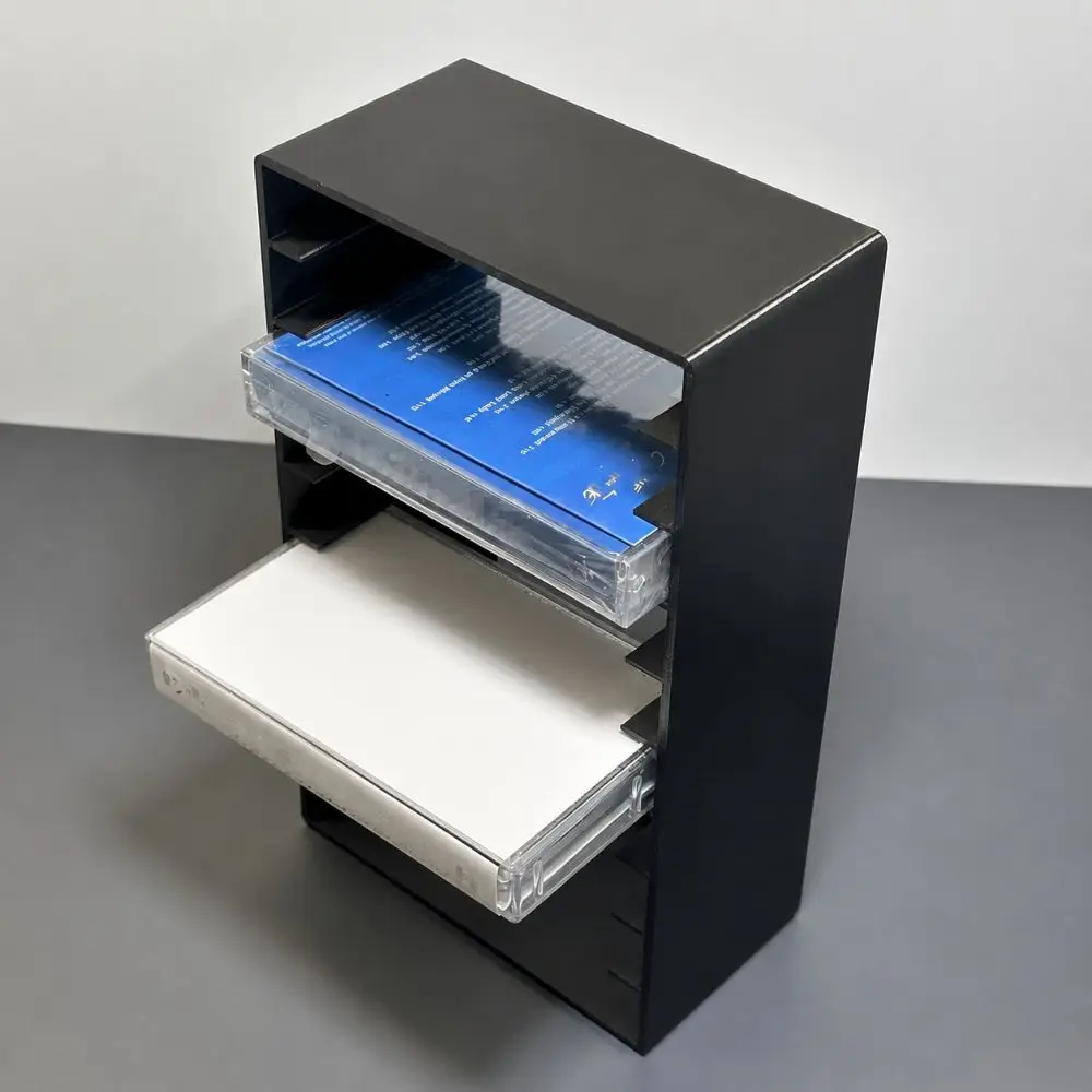 Up To 10 Tapes Cassette Tape Holder Stackable Large Capacity Audio Cassette Tape Rack Space Saving Universal
