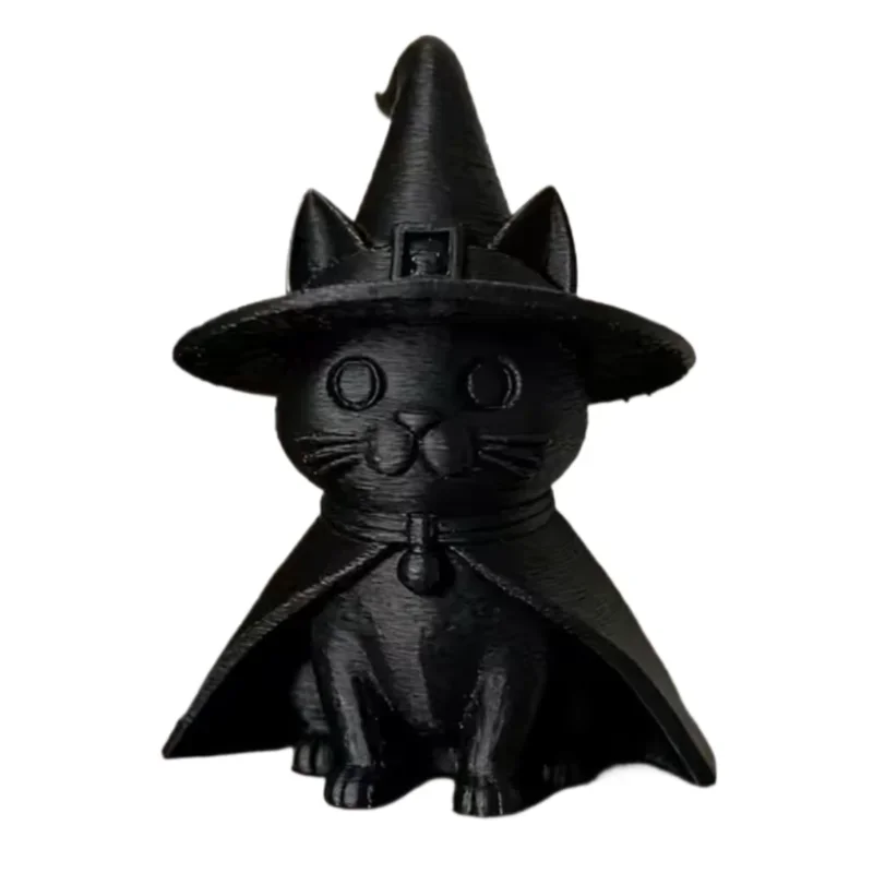 Kleine Statuen-Dekoration, Schwarzer Hexenhut Gotische Satan-Katze Wohnzimmer-Dekoration Schreibtisch-Deko Statue Raumdekoration – Detail 2