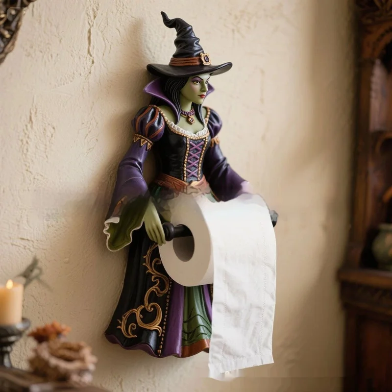 

Halloween Witch Theme Tissue Paper Decoration Magic Figurine Miniature Home Decor For Autumn Festive Atmosphere