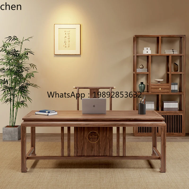 New Chinese Solid Wood Desk Home Writing Desk Modern Simple Calligraphy and Painting Desk