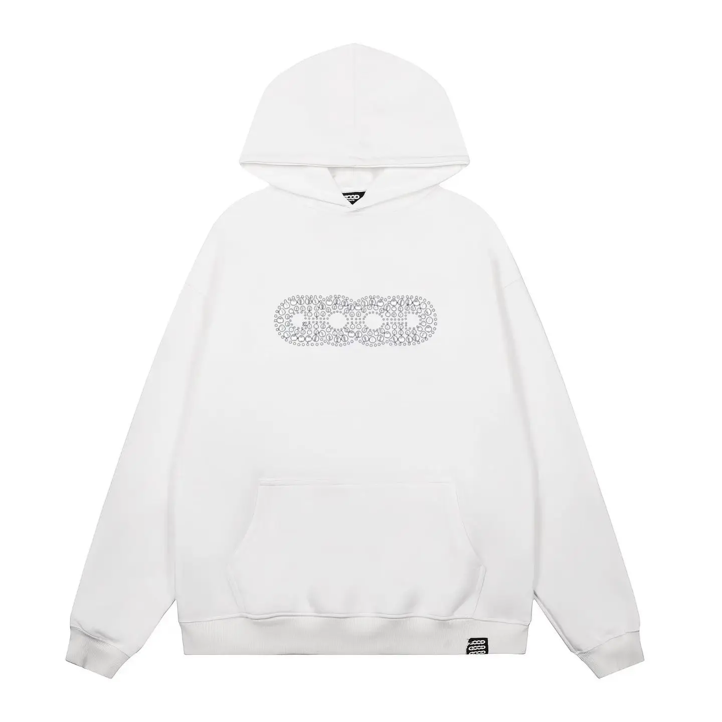 プレミアム品質のグッドブランド、新色ブロック、ラインストーン装飾のGOODフーディー（男女兼用）- 秋冬向けスポーツウェア