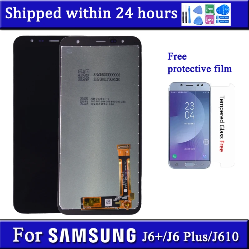 For Samsung Galaxy J6 Plus J610 SM-J610F J610FN LCD  With Touch Screen Assembly For Samsung J6+ 2018 Display