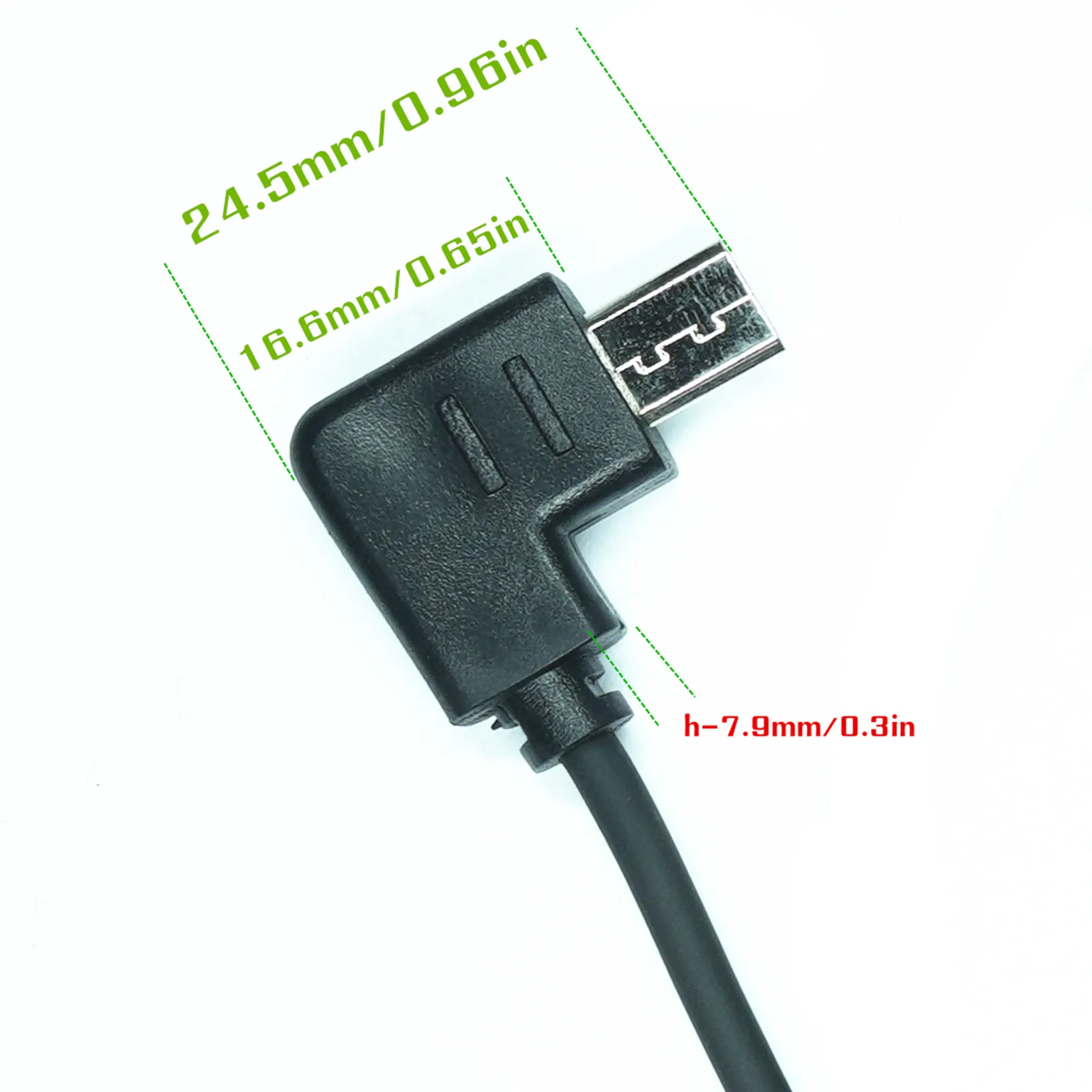 Kabel USB Multi z wtykiem 2.5mm/3.5mm-S2 do Sony A7/M2/M3/M4 A6500 A6300 A5000, kabel migawkowy z kolankiem, długość 35cm — zdjęcie produktu 6