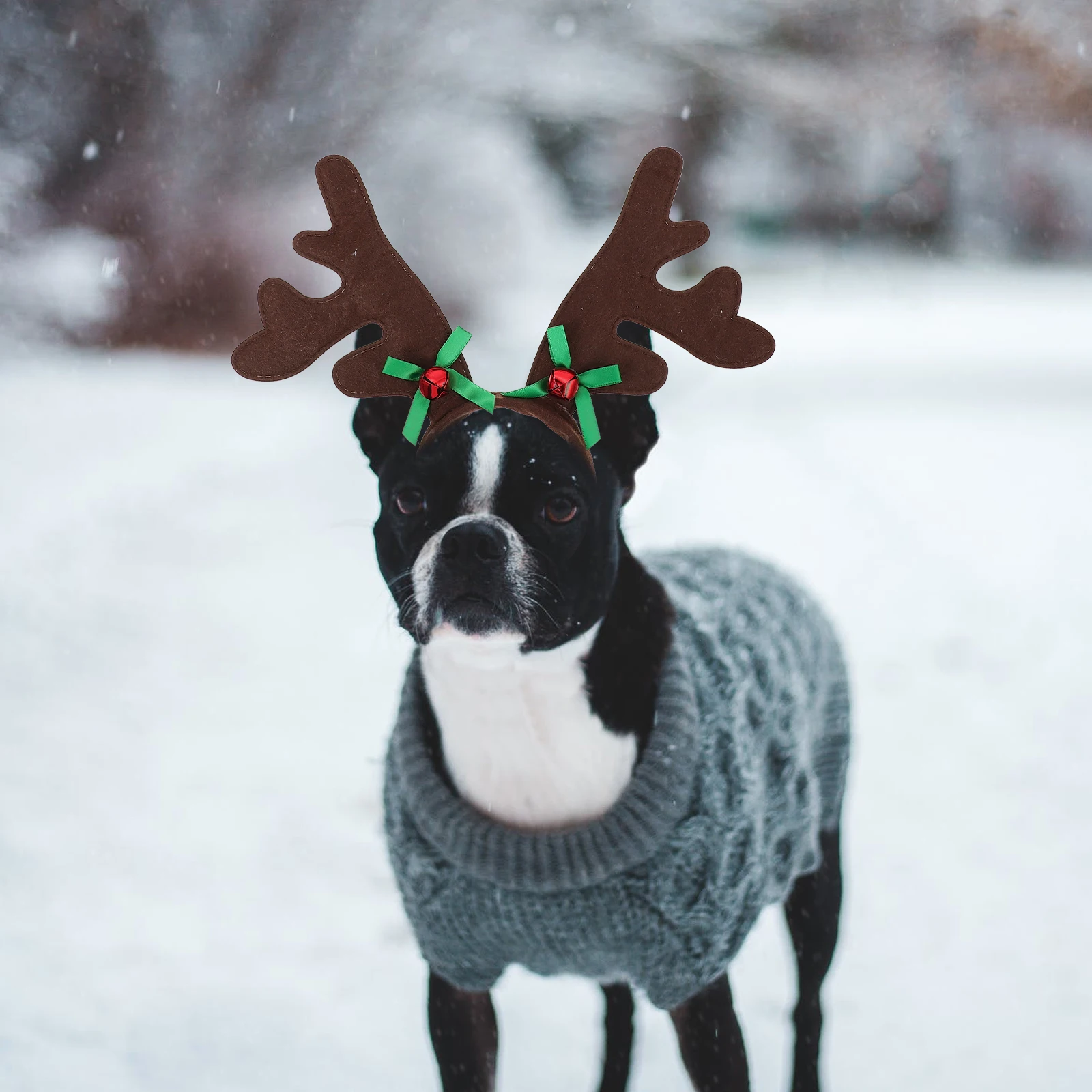 

2Pcs Pet Hair Hoops Xmas Cosplay Comfortable Eco Friendly Soft Pet Dog Cat Headdress Christmas Costume Party Decor Headbands