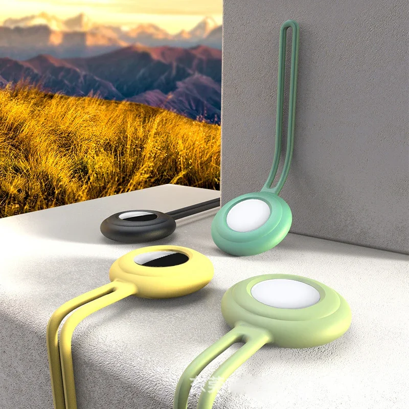 Анти-потерянный защитный чехол для GPS-трекера Apple Airtag с ремешком, защитный чехол, держатель для брелка, сумки, ключи для багажника