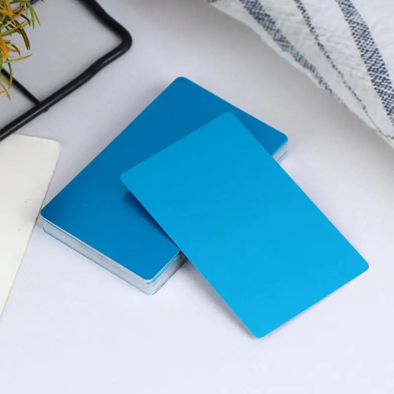 

50Pcs 8.6*5.4cm Multipurpose Metal Laser Engraving Blanks Aluminum Sheet Laser Engraving Business Card DIY Gift Cards