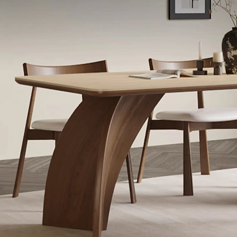 طاولة طعام حديثة مستطيلة بسيطة إيطالية رومانسية مريحة للكبار طاولة عالية الجودة لصالون المطبخ أثاث موبليس #6