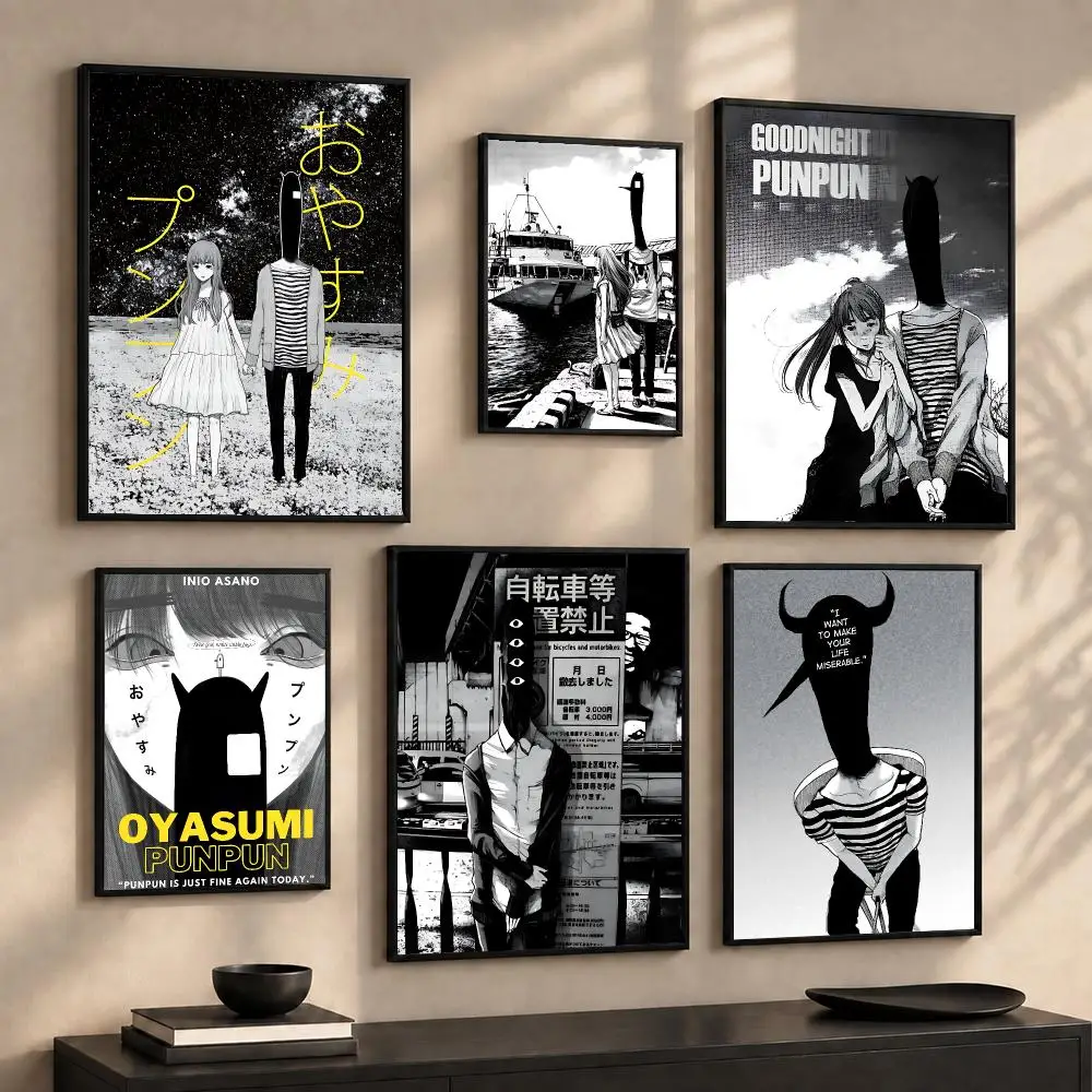 Classic Manga G-Goodnight P-Punpun Poster Wall Art Print Sticker for Bedroom Living Room Dorm Office Modern Home Decor Gift