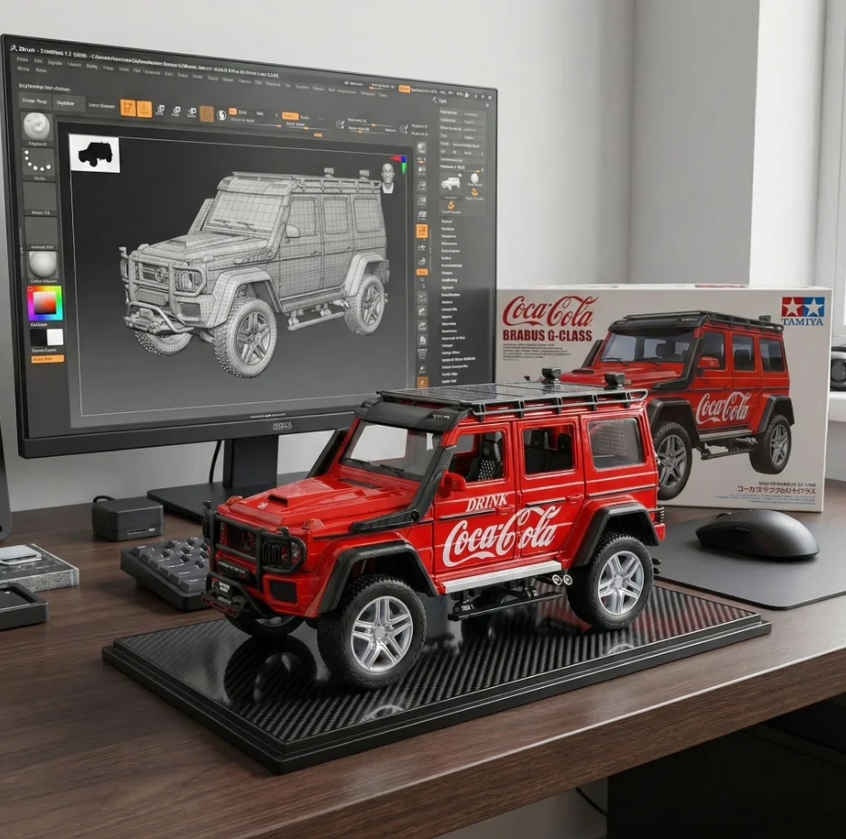 

1:24 Big G Off Road SUV, литая под давлением модель автомобиля из сплава металла, настольный дисплей, коллекционный орнамент, праздничный подарок для мальчика