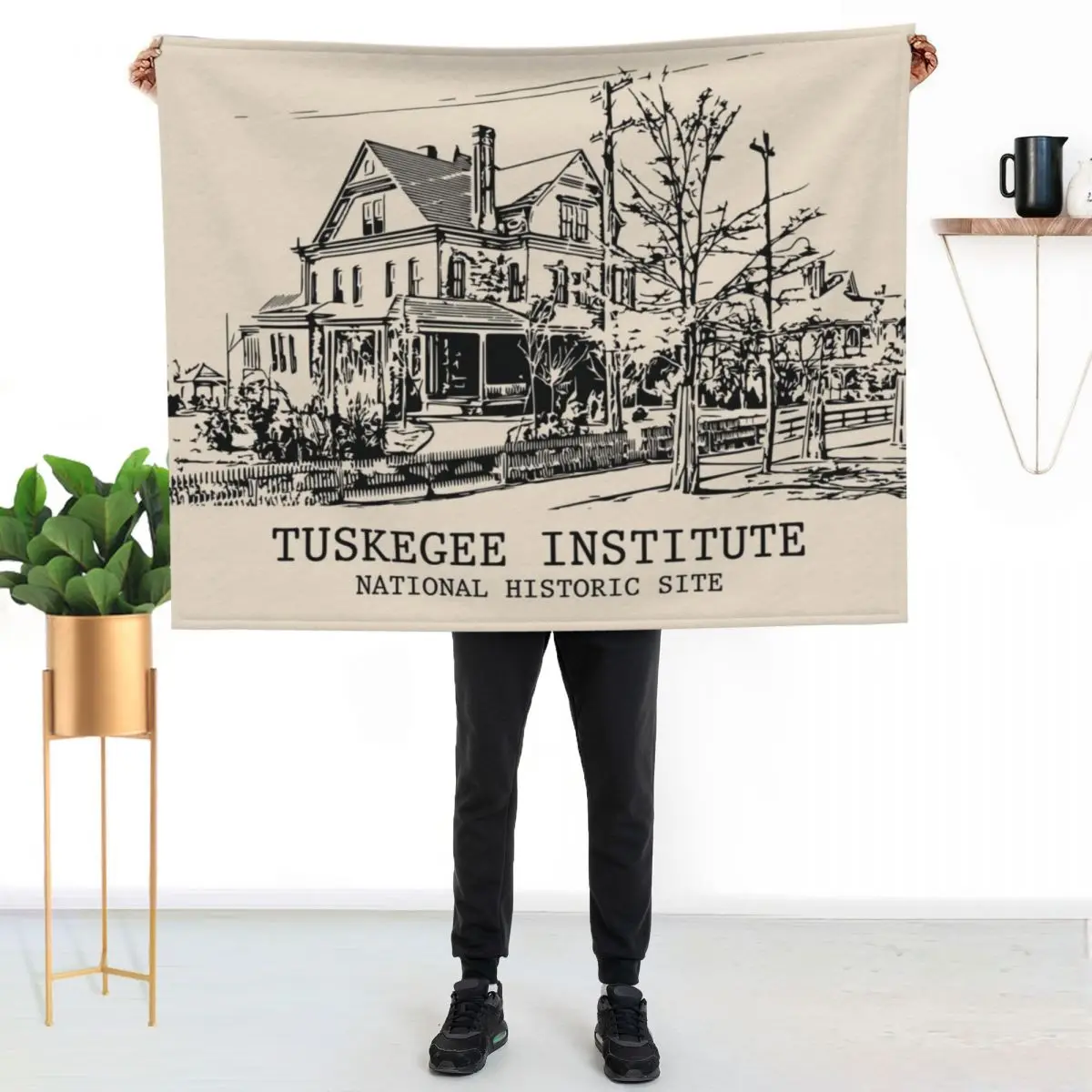 Tuskegee Institute National Historic Site Throw Blanket couch cozy soft plush fuzzy picnic outdoor blanket