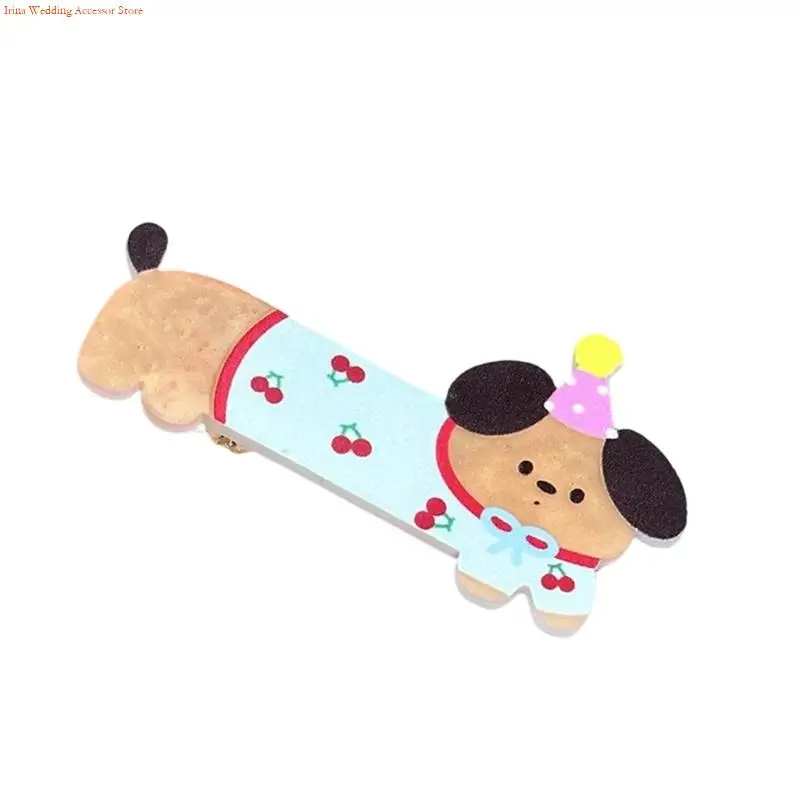 G92D G92D Cheerful Animal Shaped Hair Clamp Pretty Dog Puss Design Hairpin Acrylic Clip - Aliexpress Deal