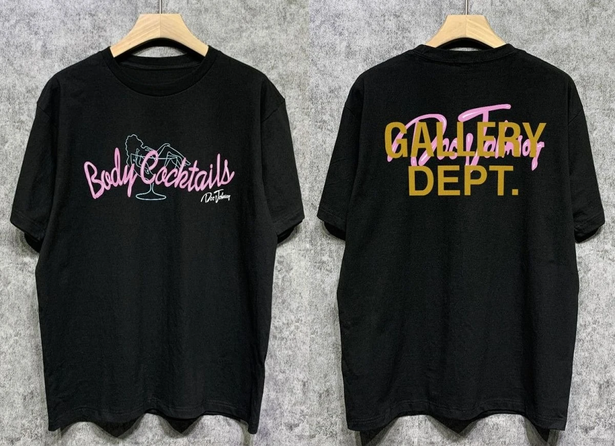 2026 Retro Art Style Oversized Tshirt, Dual-side Colorful Handwritten Font Print, Solid Black Soft Breathable Casual Daily Top