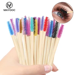 Bamboo Disposable Eyelash Brushes Extension Crystal Eyebrow Brush Mascara Wand Eye Lashes Cosmetic Tool Set Makeup Beauty