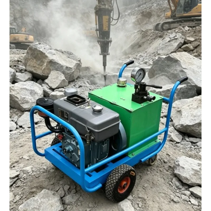 Integrated Diesel Hydraulic Rock Splitting Machine Large Splitting Force Basalt Concrete Block Separation Equipment