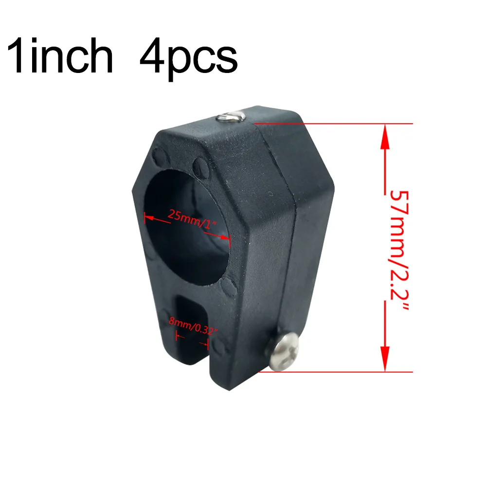 4pcs Black New Nylon Boat Deck For Bimini Top Eye End Cap 19/23/25 MM For Marine Boat Parts & Accessories