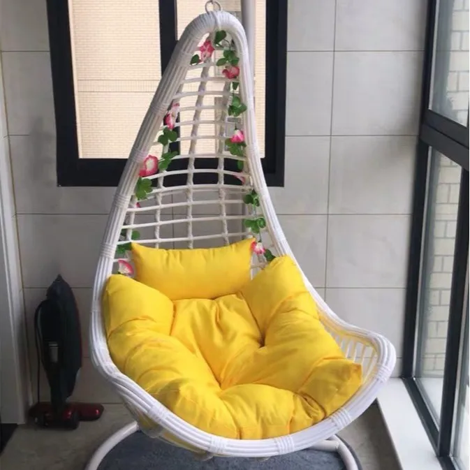 سلة معلقة أرجوحة منزلية صغيرة معلقة كرسي الروطان كرسي مهد كرسي عش الطيور شرفة داخلية كسول هكتار واحد