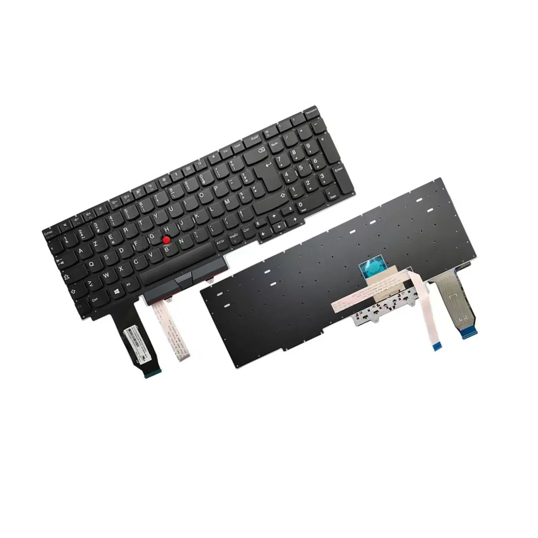 French FR Layout Keyboard no backlight backlit For Lenovo Thinkpad E15 Gen1 Black Color