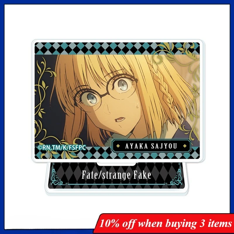 Anime Peripherals Ayaka Sajyou Figure Acrylic Stand Tiné Chelc Figurine Standing Plate Tsubaki Kuruoka Decoration Toys Gifts