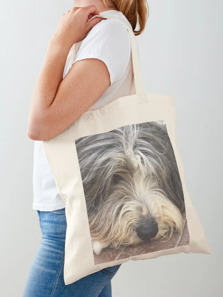 Bearded Collie Nap Time - Always got one eye open just in case! Tote Bag female bag women bag Canvas Tote