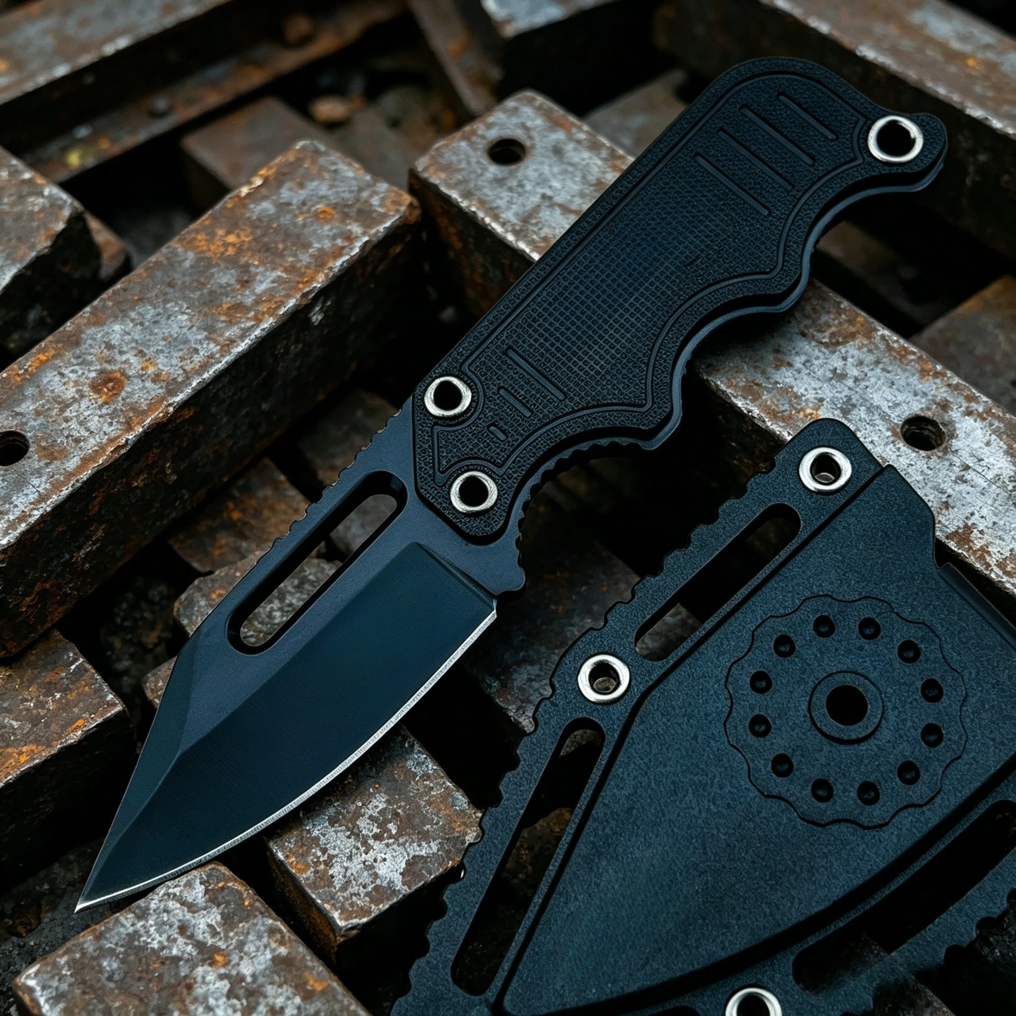 Mini Instinct Everyday Carry Fixed Blade – Full Tang 5Cr15MoV – Small Neck Knife, Ideal for Light Camping & Daily Tasks