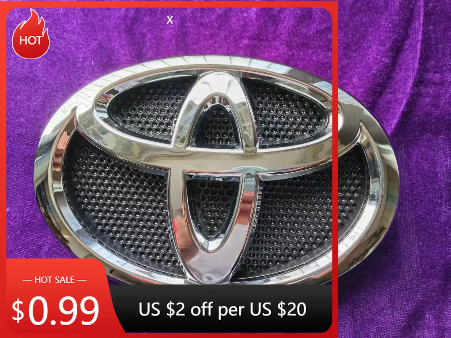 

Для Toyota 2036, колпаки Hot Hub, передняя эмблема Toyota Hilux Revo, значок решетки 190x130 мм, совместимый с OEM 75310-0K010/40/60 и 7531