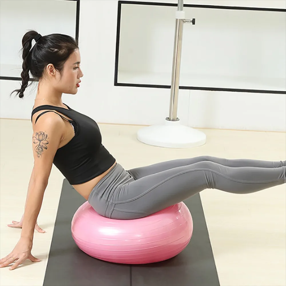 Durable With Inflatable Pump Donut Yoga Ball Workout Ball Core Training Ball Fitness Donut Ball Core Workout