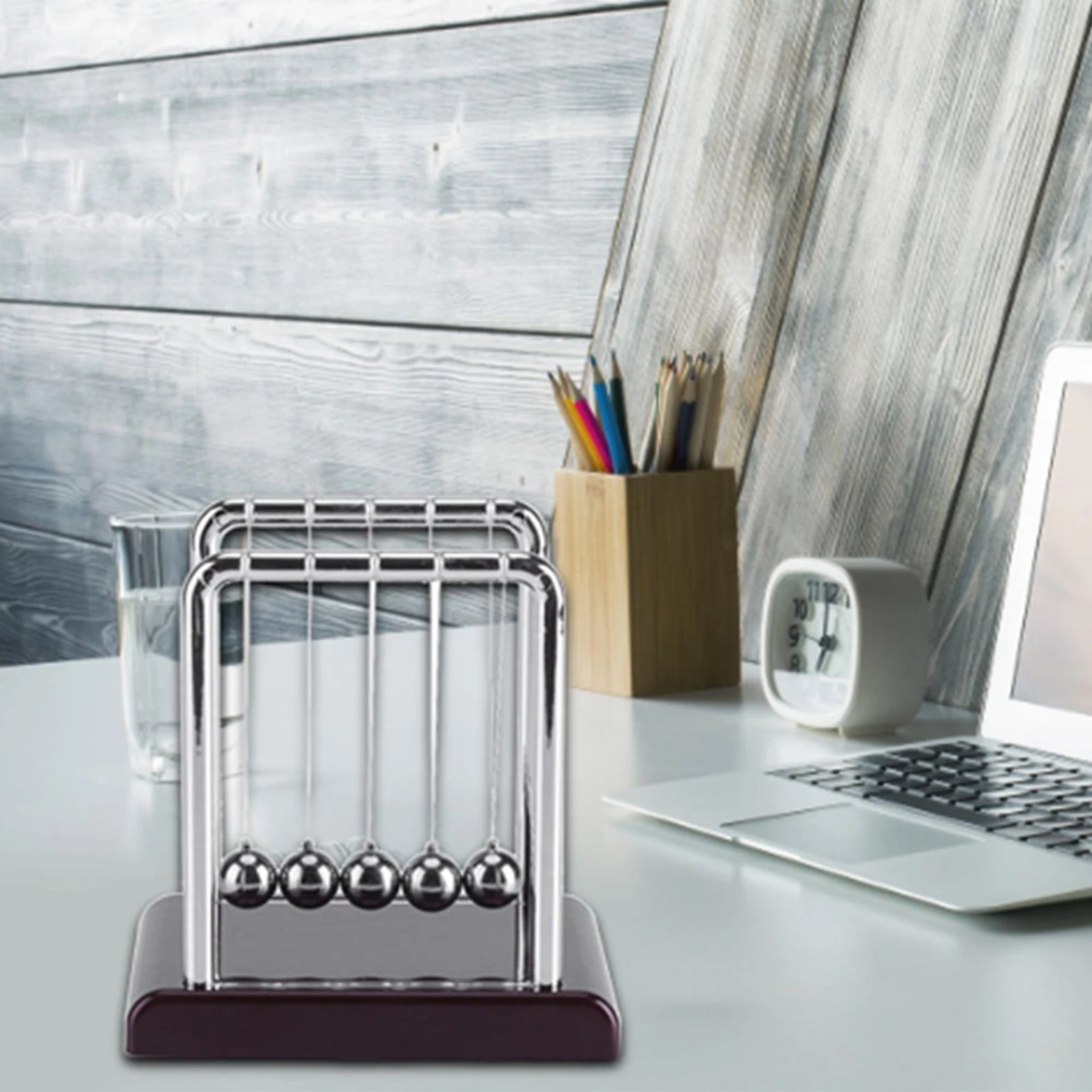 Bola de escritorio de equilibrio, bola magnética oscilante de equilibrio de acero divertido, Péndulo de ciencia física, regalo divertido