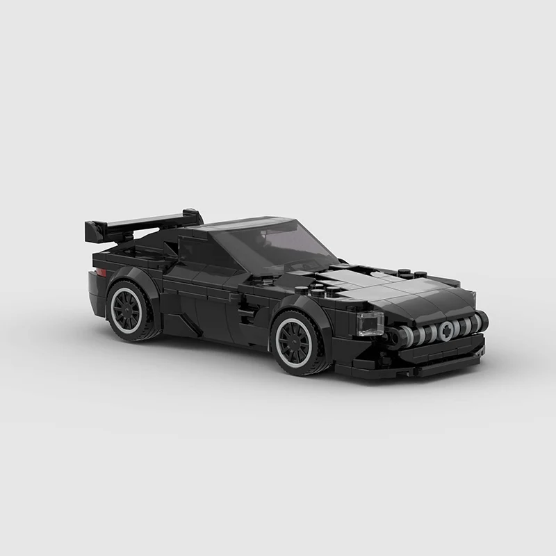 MOC GTR voiture de course ville sport blocs de construction briques enfants jouet cadeau modèle Super coureurs véhicule classique noir